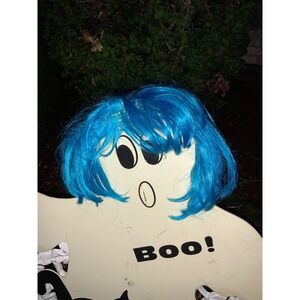 Franco‎ Blue Costume Wig Washable Synthetic Cosplay Halloween Party